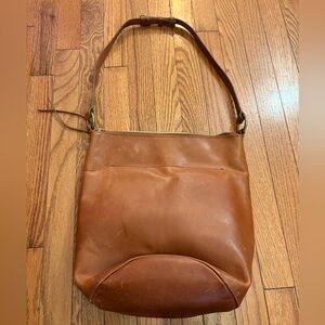 Madewell Tan Leather Bucket Bag Handbag
